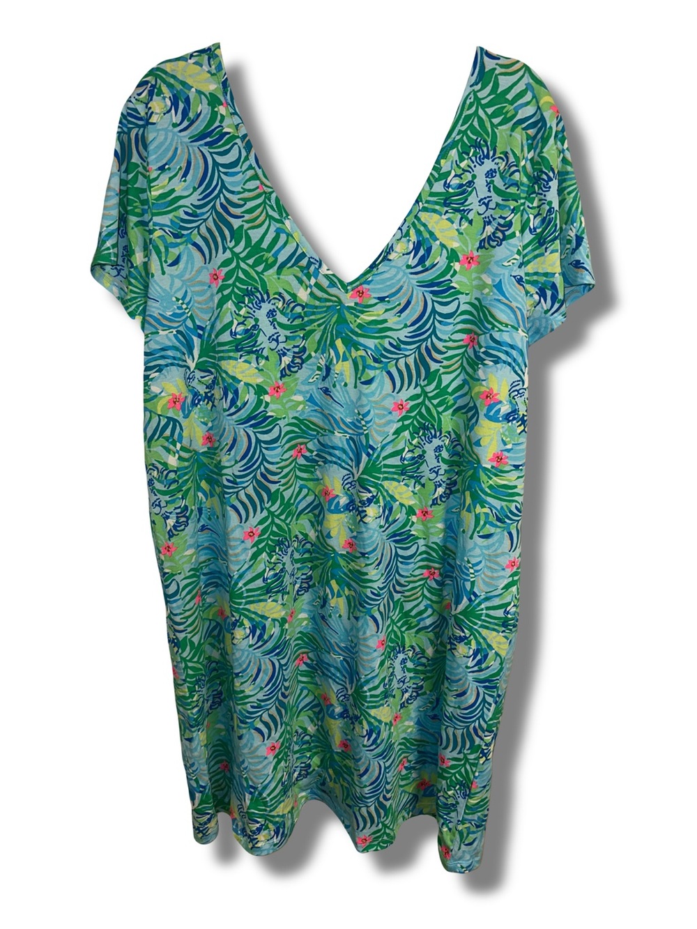 Lilly Pulitzer Etta V-Neck Cotton Dress in Multi Via Paragi Print